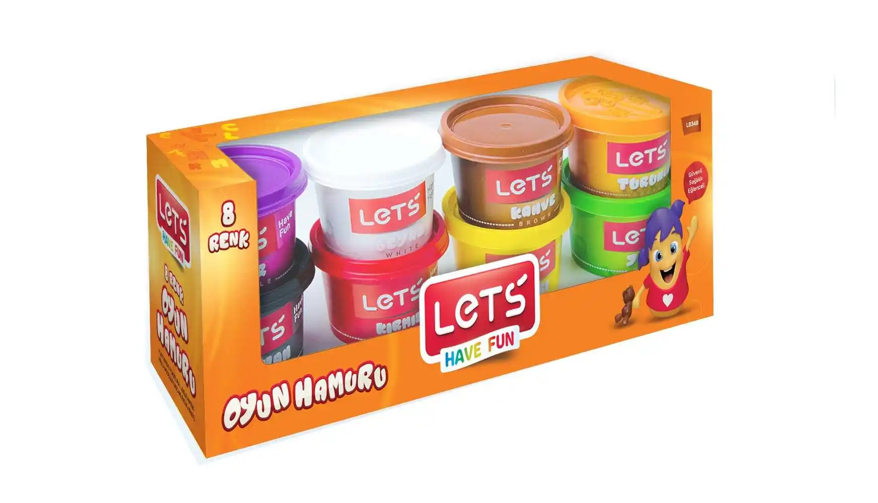 Lets 8 Renk Oyun Hamuru (800 gr.) kapağı