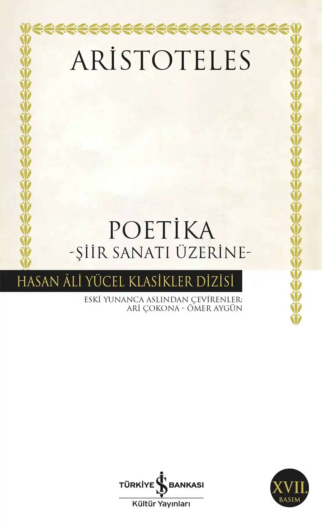 Poetika – Şiir Sanatı Üstüne kapağı