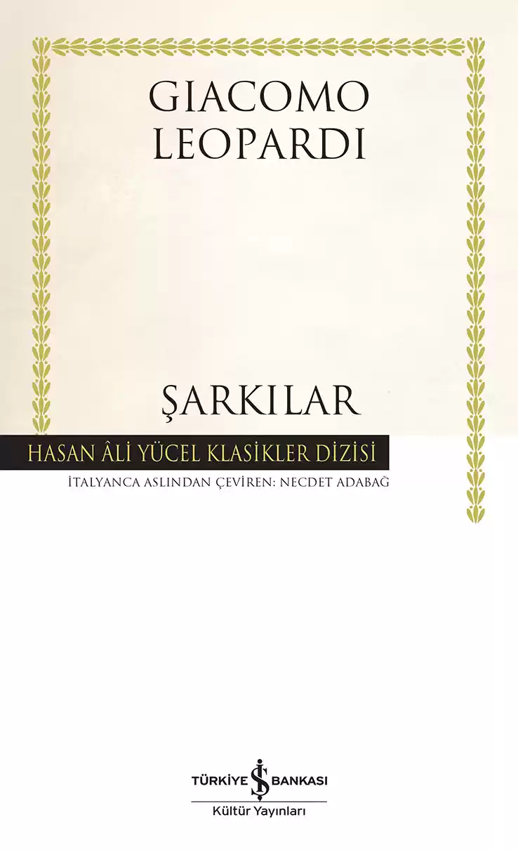 Şarkılar – Ciltli kapağı