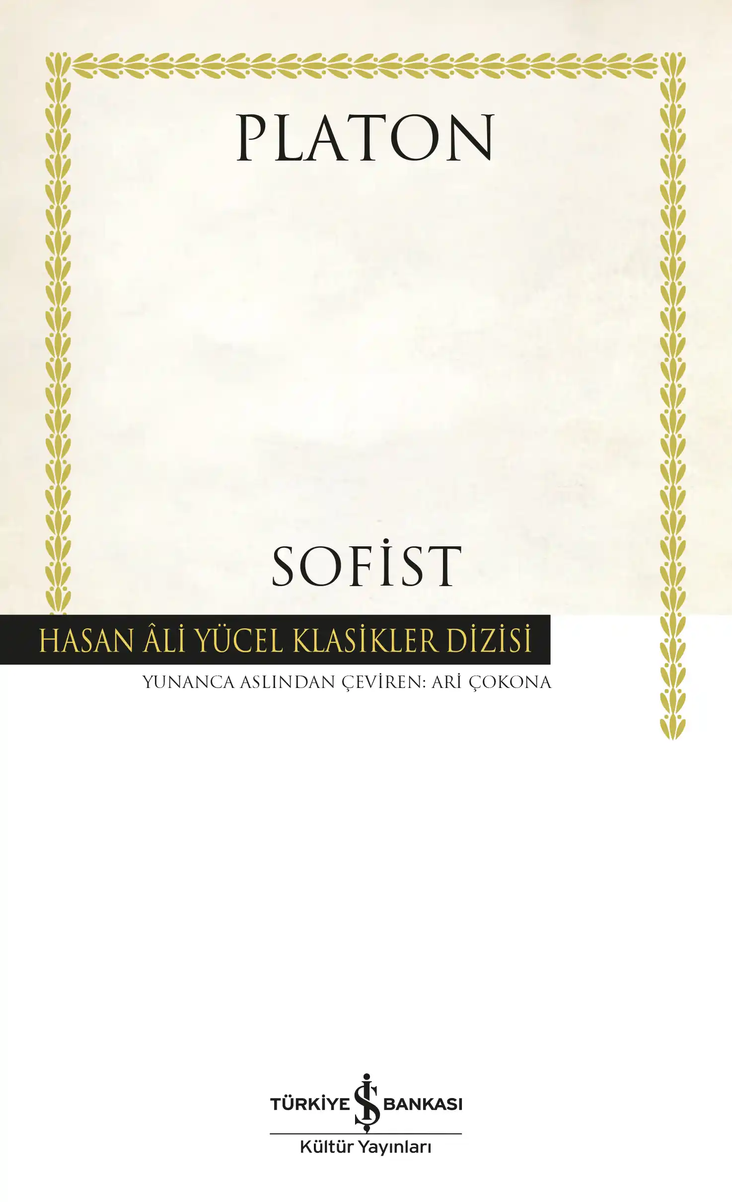 Sofist – Ciltli kapağı
