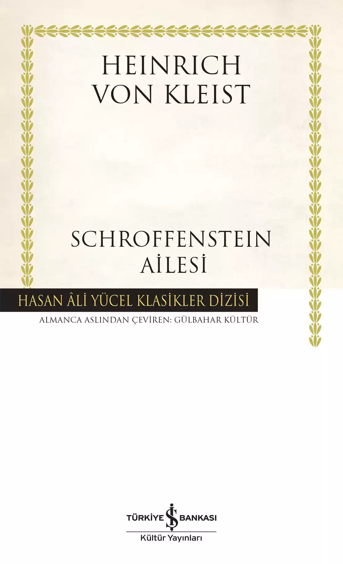 Schroffenstein Ailesi – Ciltli kapağı