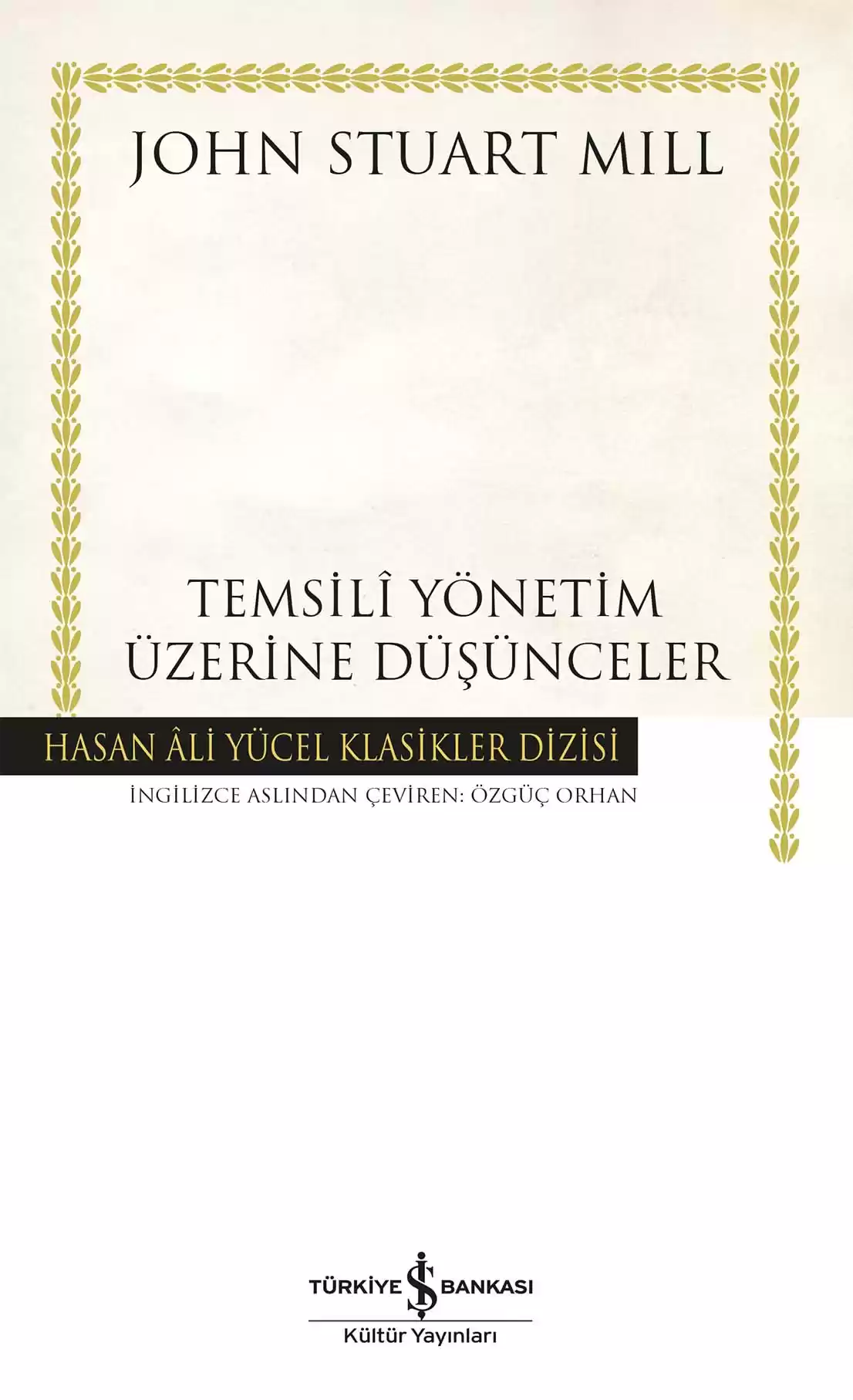 Temsilî Yönetim Üzerine Düşünceler kapağı